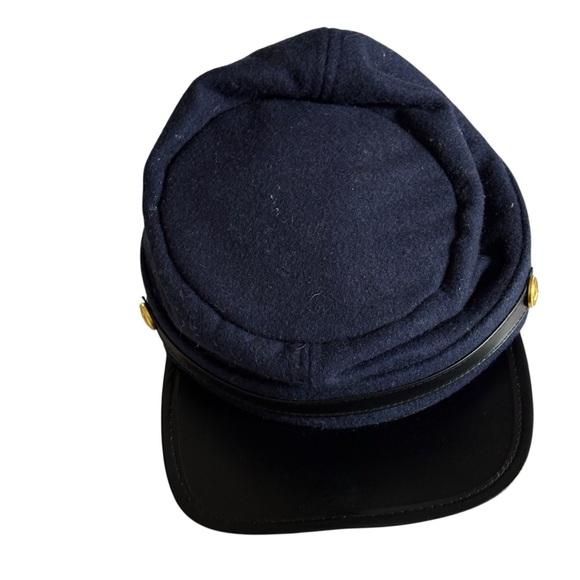 Civil War Union Soldier Costume Hat 100% Wool Size Medium Replica Cap - Picture 6 of 7